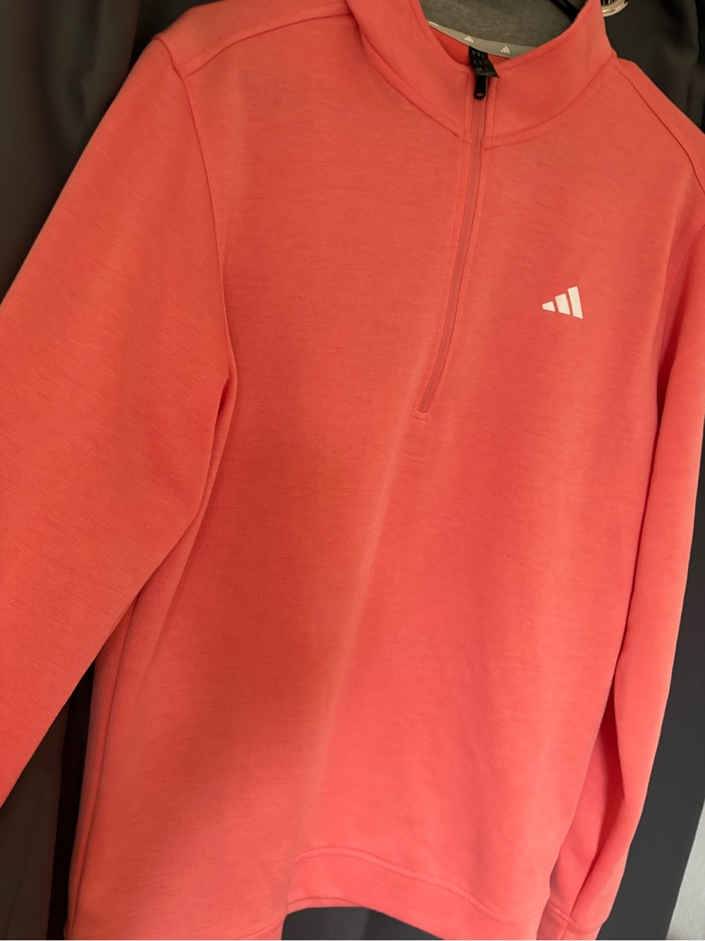 adidas Coral Pink Half-Zip Top